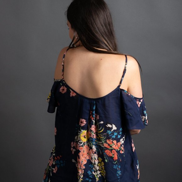NWOT Blue Floral Off the Shoulder Top by Joie - Picture 9 of 10